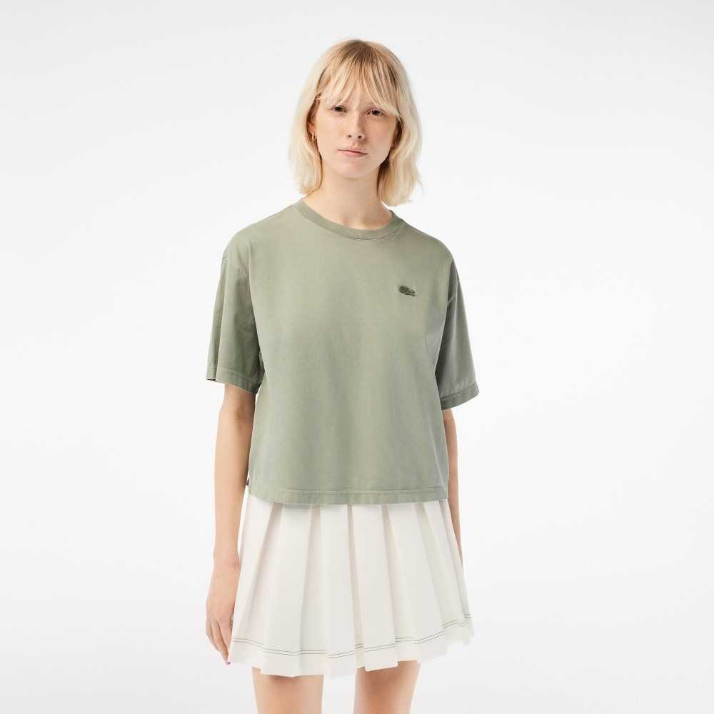 Lacoste Oversized Organic Bomull T-Shirt Lyse Grønn | 1475-KEBOS