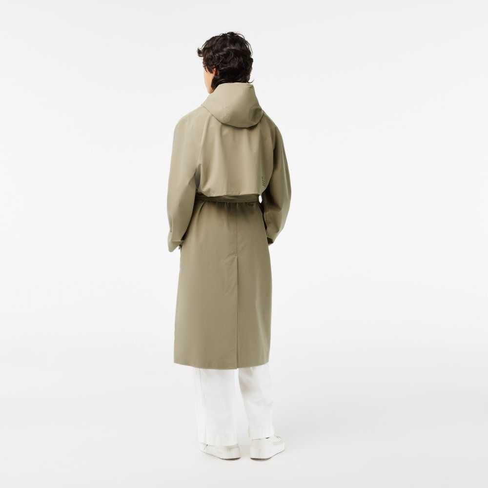 Lacoste Oversized Trench Coat Beige | 3872-WGBCD