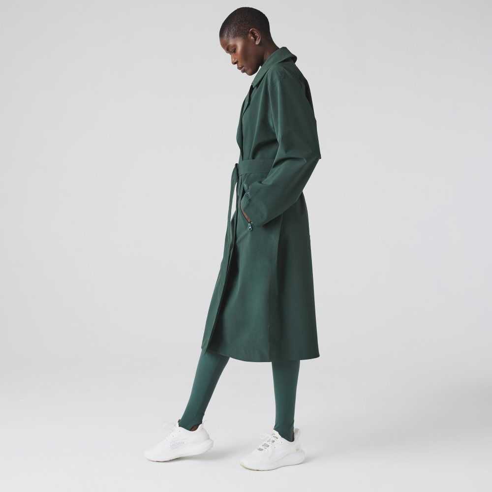 Lacoste Oversized Trench Coat Grønn | 9781-GXQDR