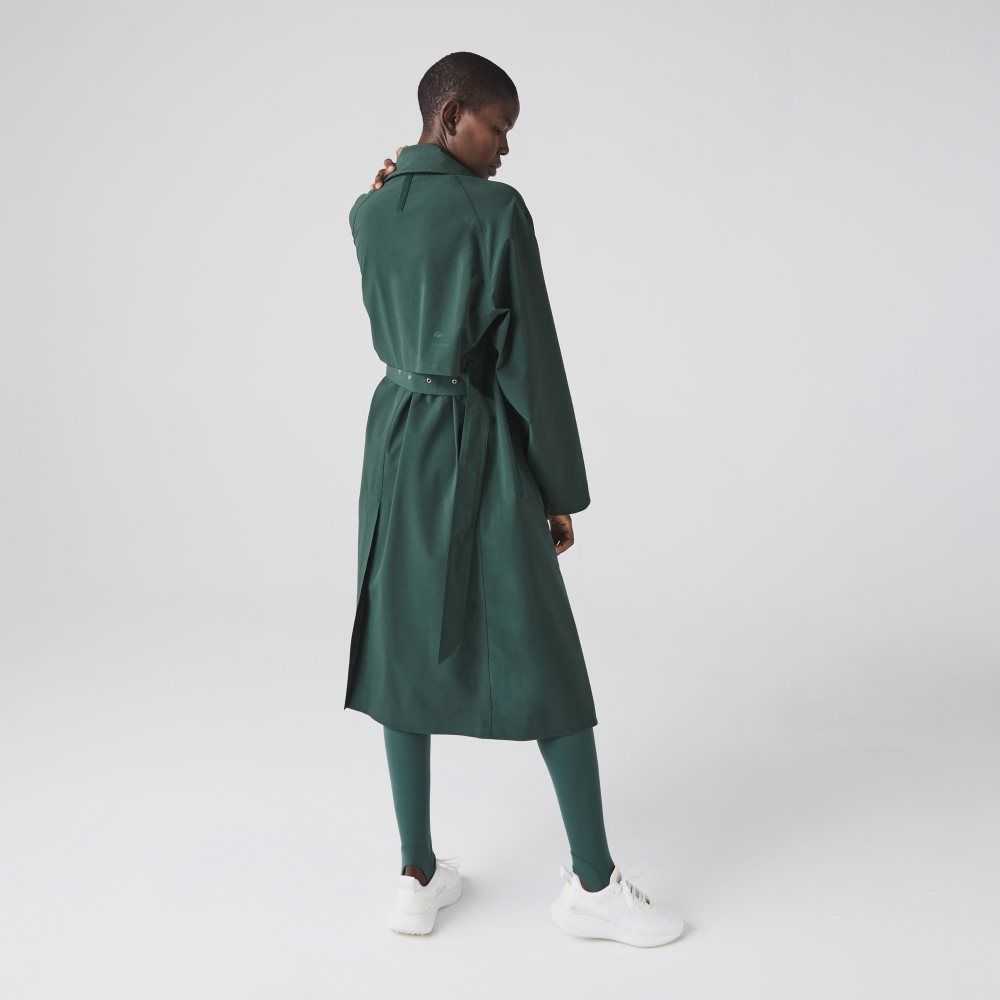 Lacoste Oversized Trench Coat Grønn | 9781-GXQDR