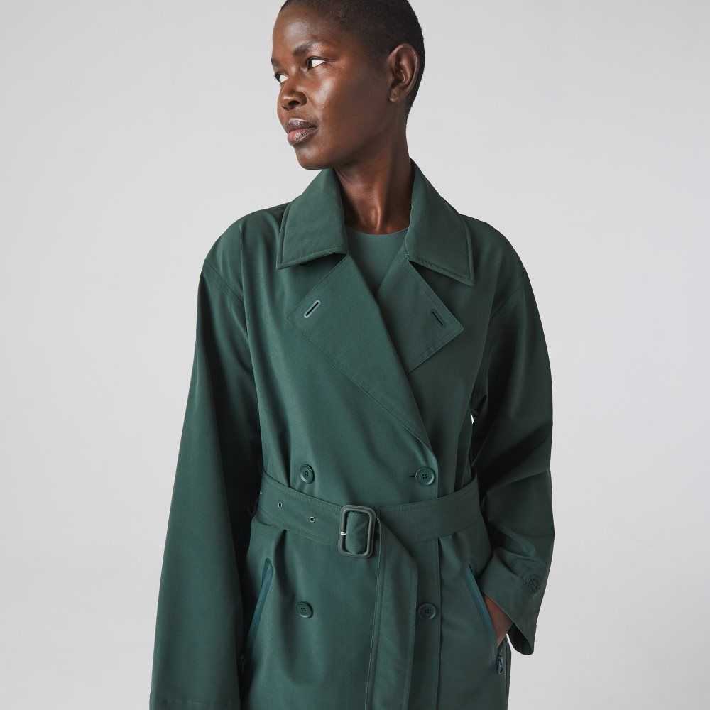 Lacoste Oversized Trench Coat Grønn | 9781-GXQDR