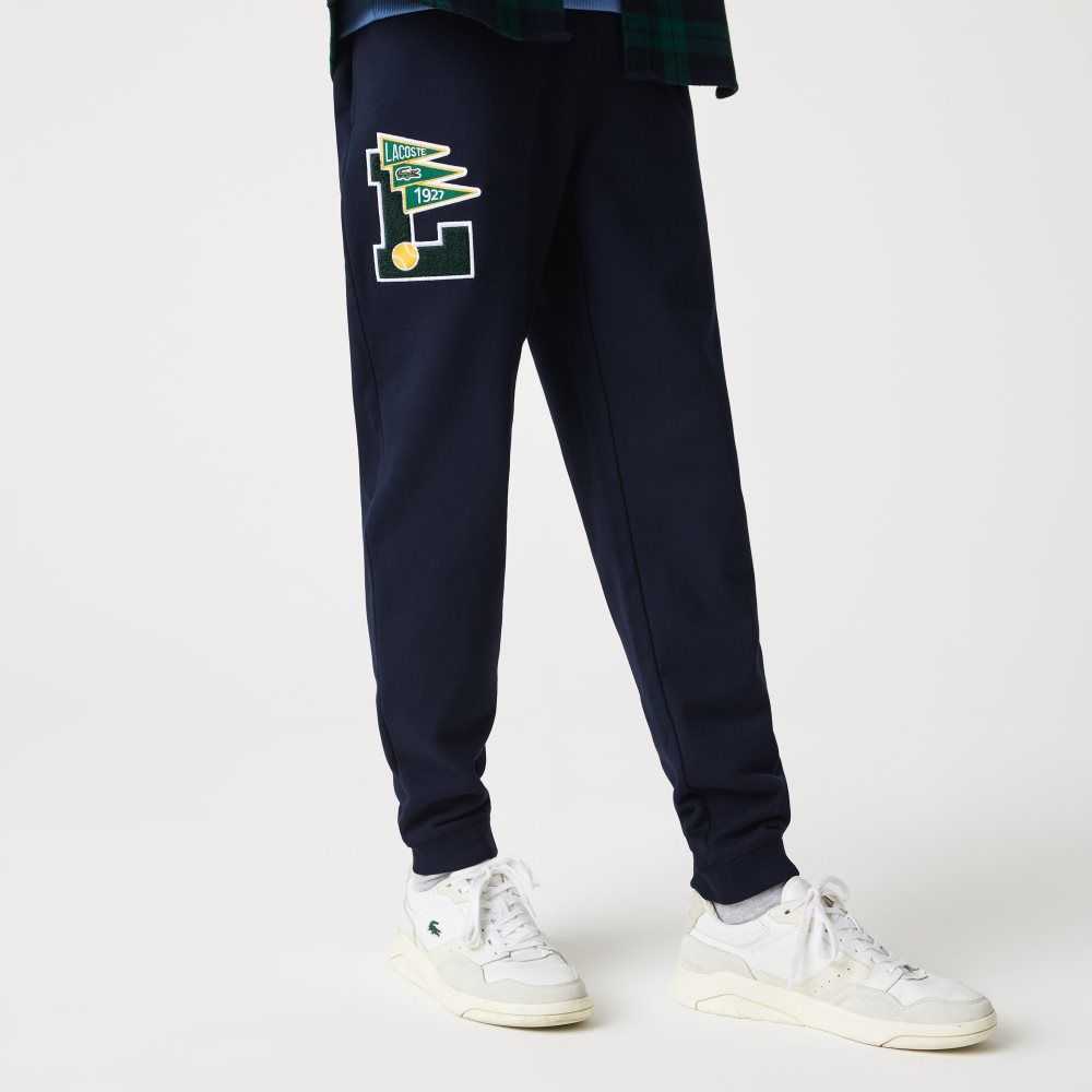 Lacoste Pennants L Badge Fleece Tracksuit Marineblå Blå | 3615-IPMNK