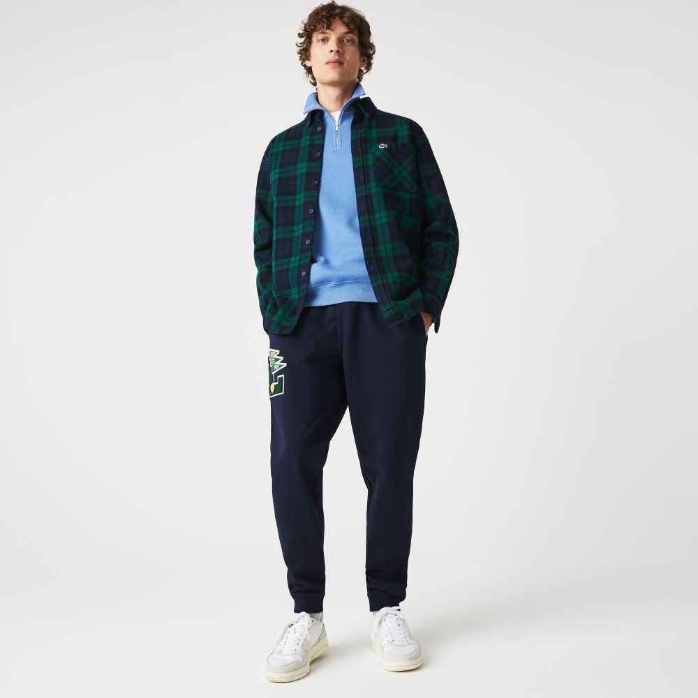 Lacoste Pennants L Badge Fleece Tracksuit Marineblå Blå | 3615-IPMNK