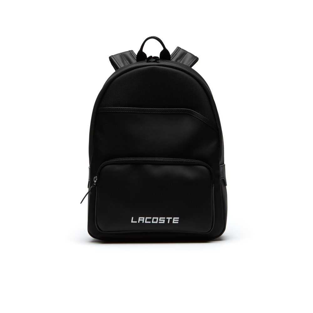 Lacoste Petit Pique Backpack Svarte | 6483-ALXKU