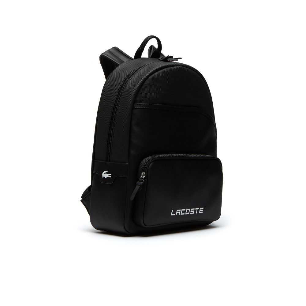 Lacoste Petit Pique Backpack Svarte | 6483-ALXKU