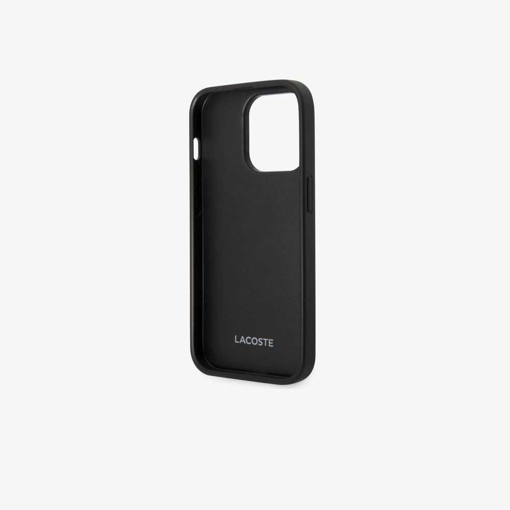 Lacoste Petit Pique Effect iPhone 14 Pro Max Svarte | 4306-YSRUC