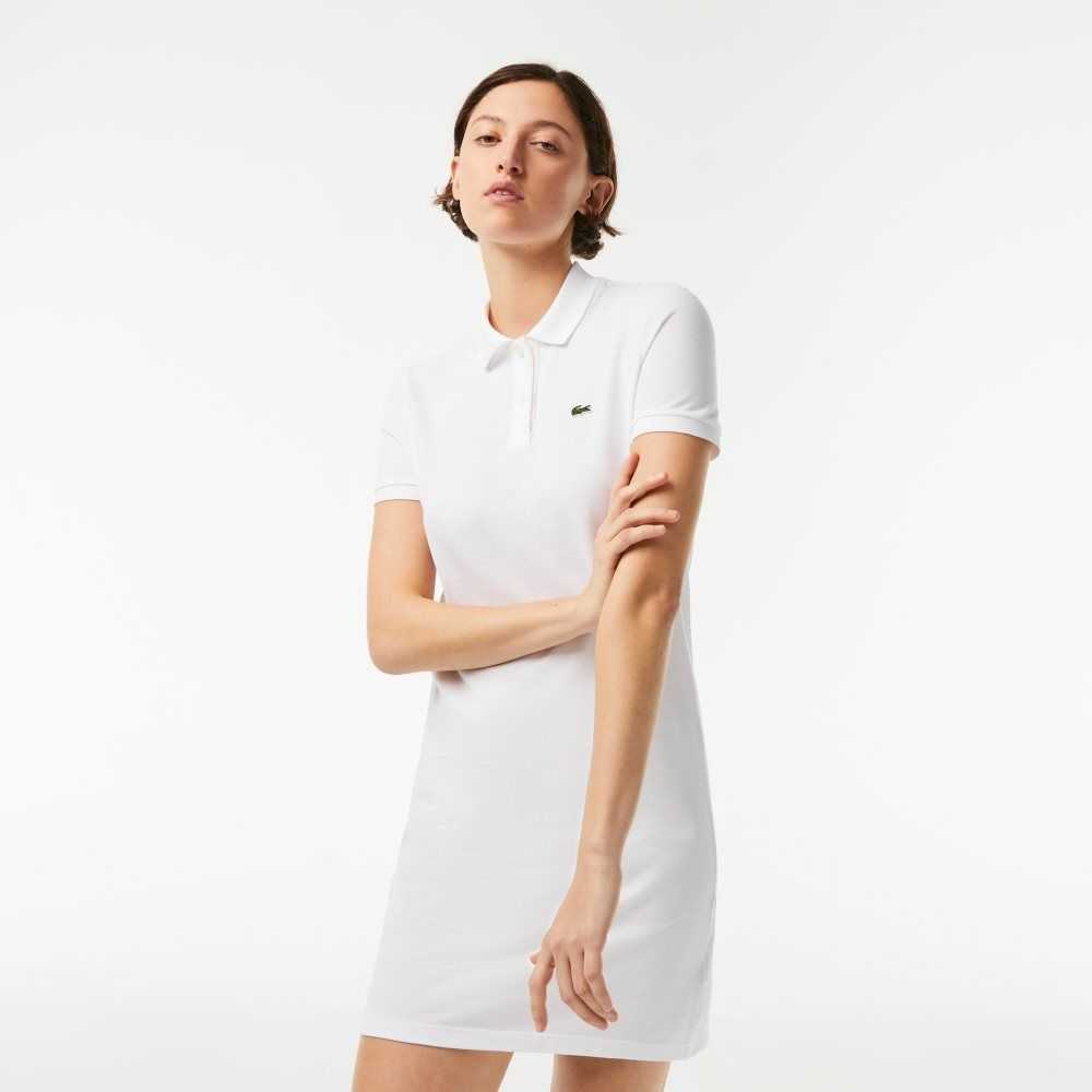 Lacoste Pique Knit Polo Hvite | 3758-TJRYC