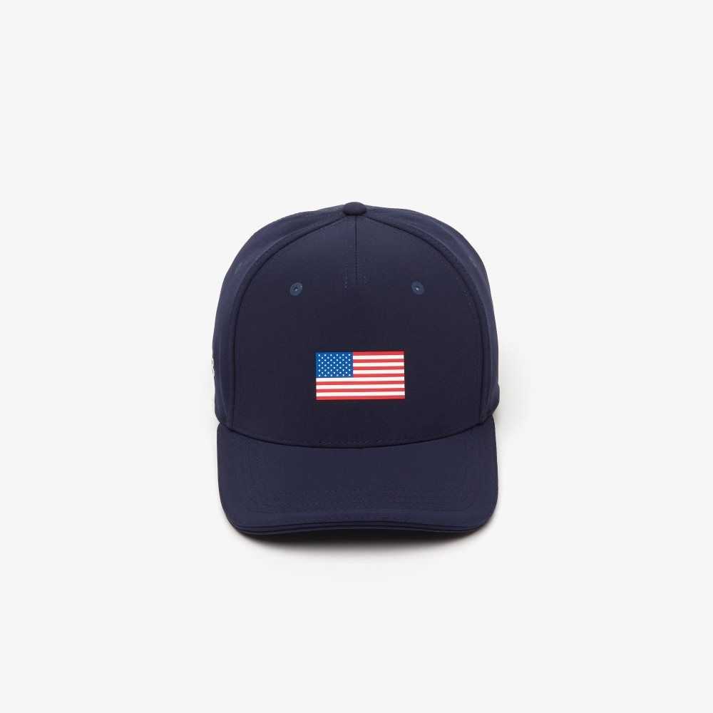 Lacoste Presidents Cup SPORT American Flag Adjustable Marineblå Blå | 9431-VZCWO