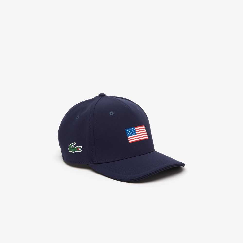 Lacoste Presidents Cup SPORT American Flag Adjustable Marineblå Blå | 9431-VZCWO