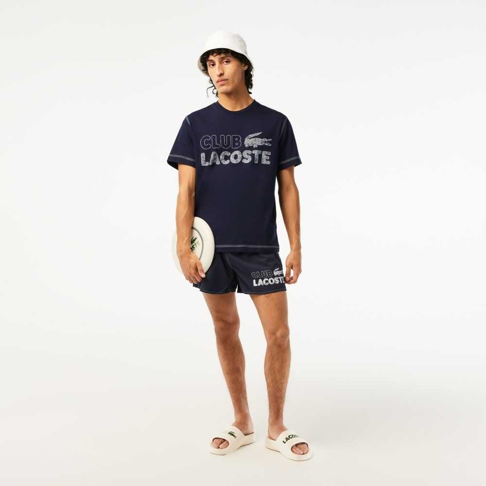 Lacoste Quick-Dry with Integrated Lining Marineblå Blå | 4396-LTGXQ