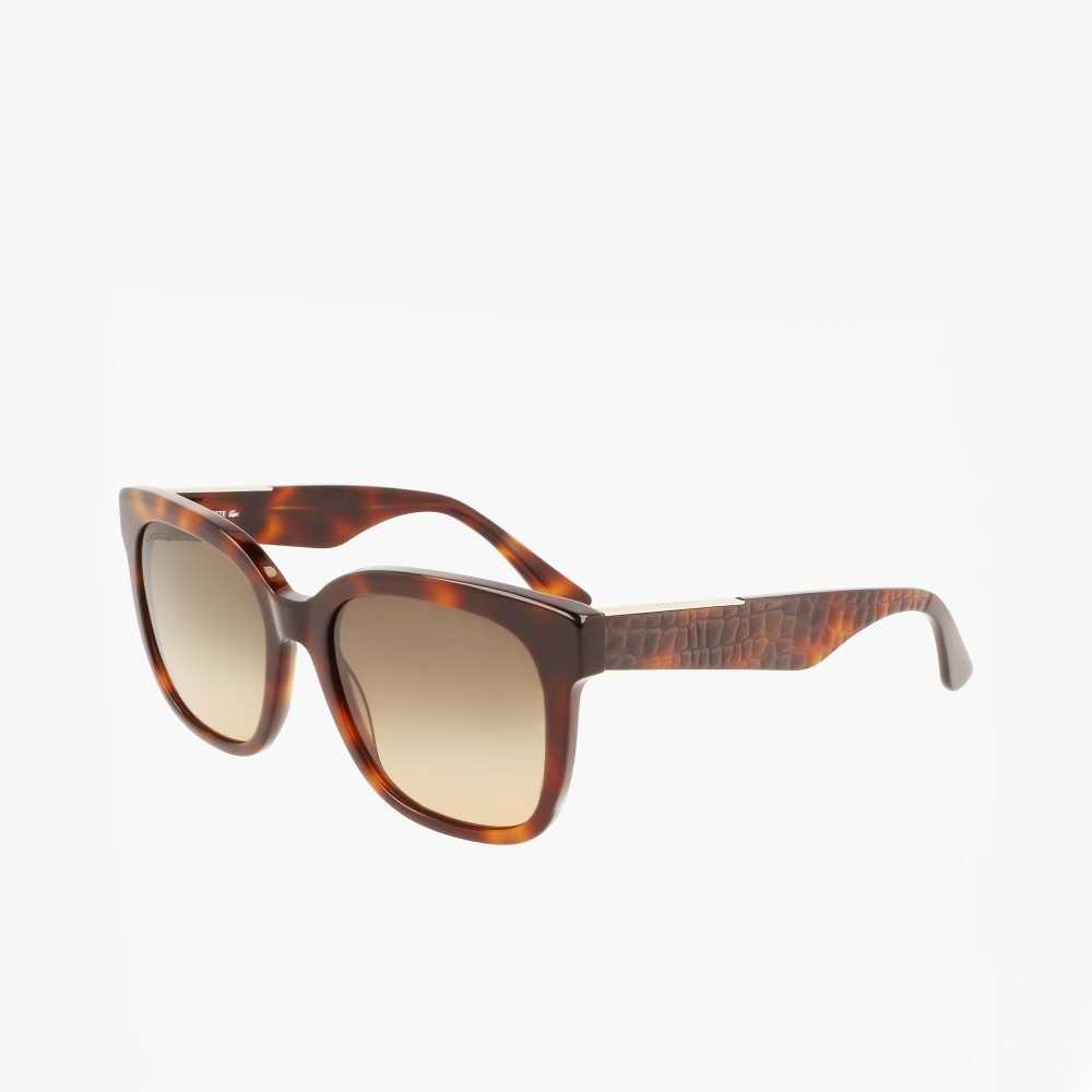 Lacoste Rectangle Acetate Croco Skin Multicolor | 4905-ODQCZ