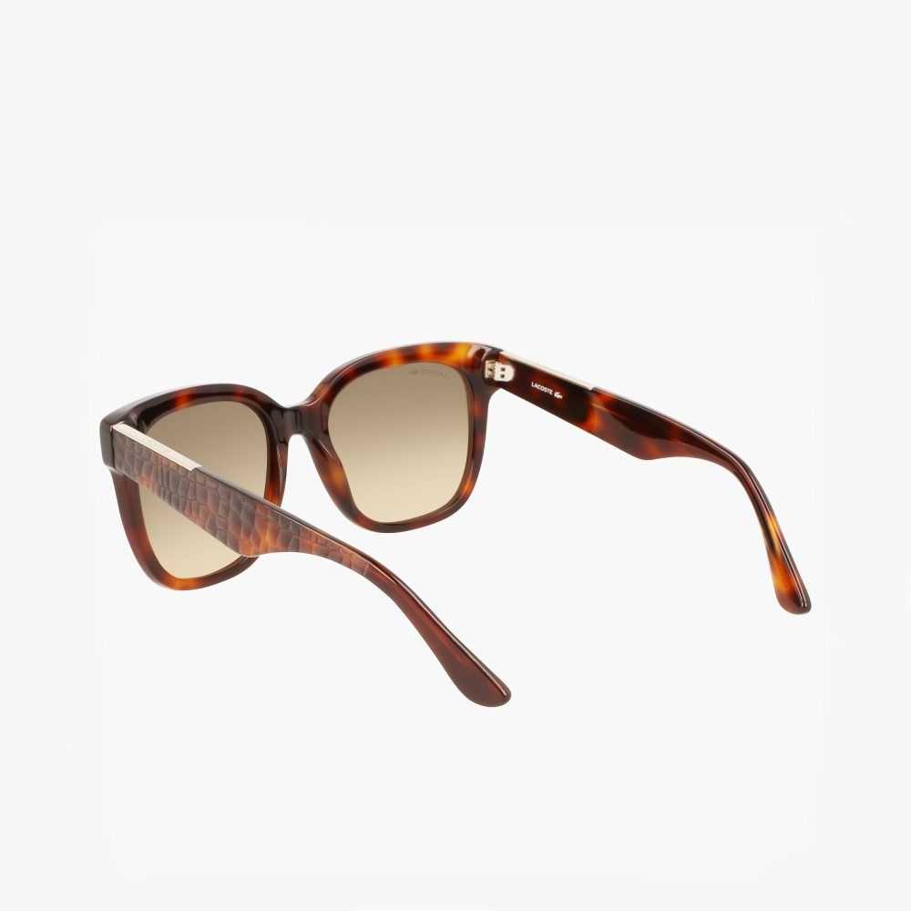 Lacoste Rectangle Acetate Croco Skin Multicolor | 4905-ODQCZ