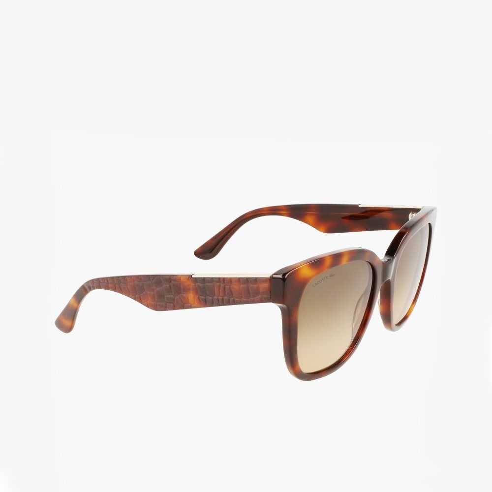 Lacoste Rectangle Acetate Croco Skin Multicolor | 4905-ODQCZ