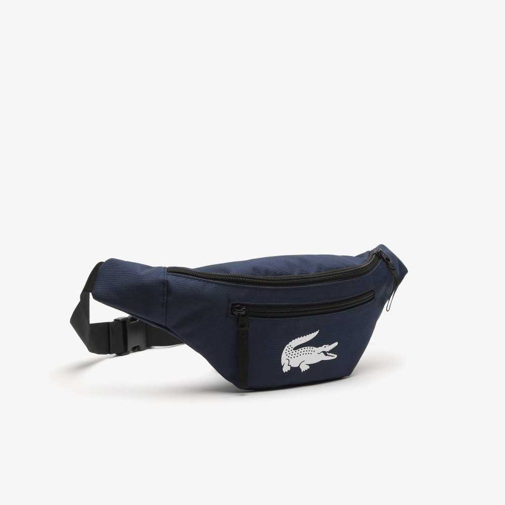 Lacoste Recycled Fiber Belt Marineblå | 5036-DFPCX