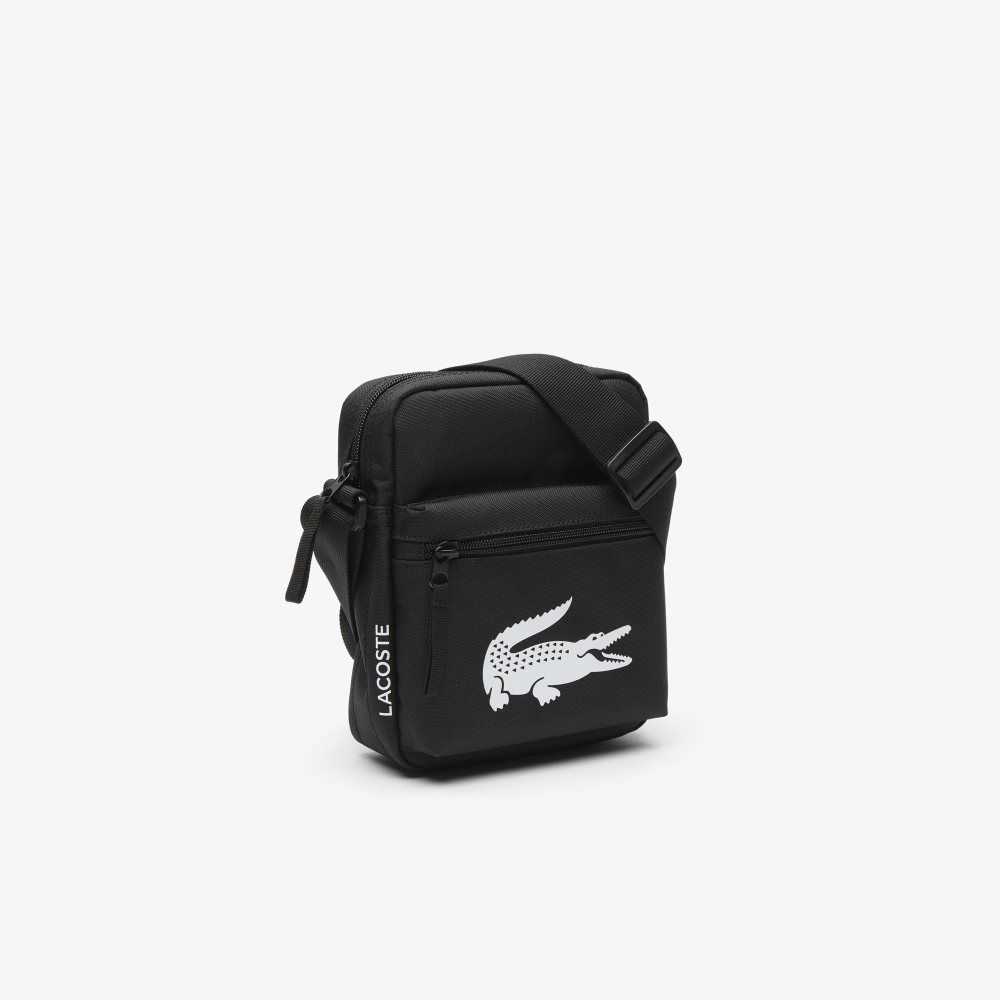 Lacoste Recycled Fiber Shoulder Svarte | 7581-ILHSQ