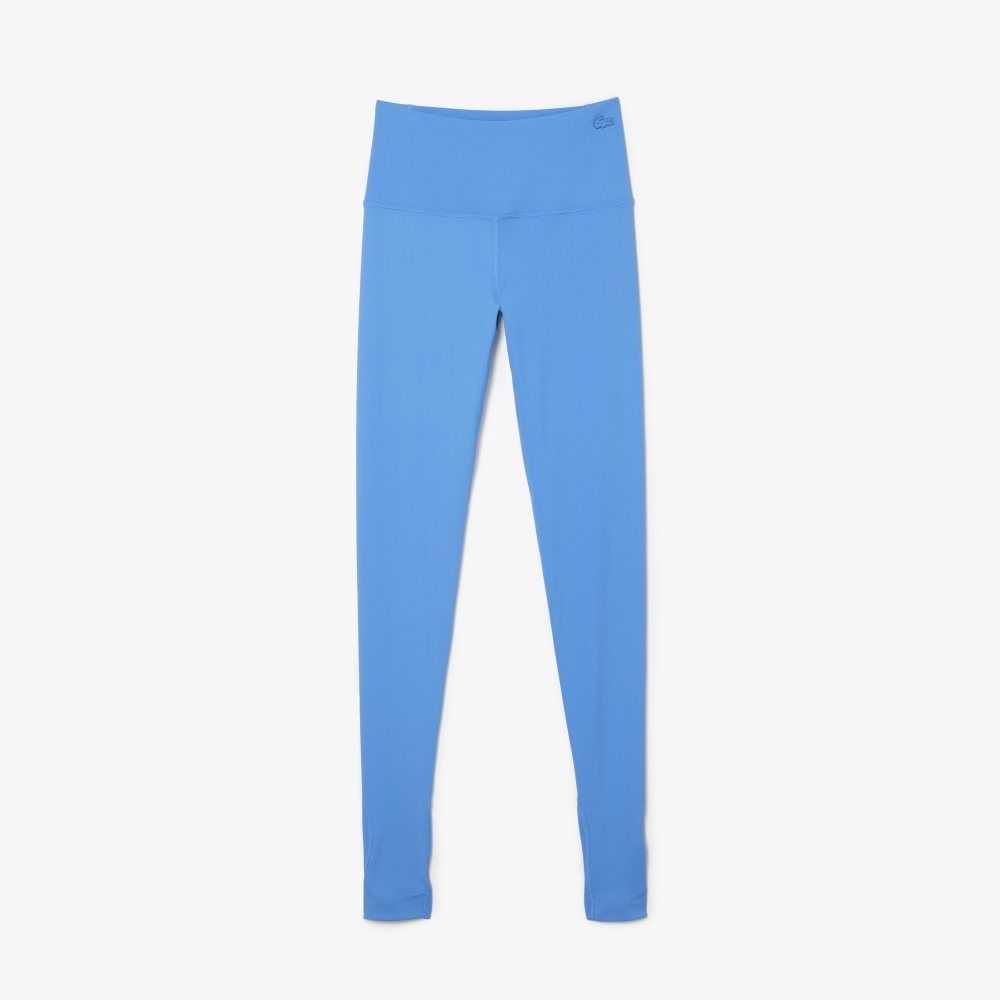 Lacoste Recycled Polyester Tapered Leggings Blå | 0562-VPZDL