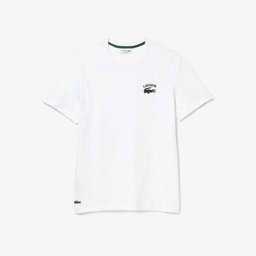 Lacoste Regular Fit Bomull Jersey Hvite | 1820-TCJSI