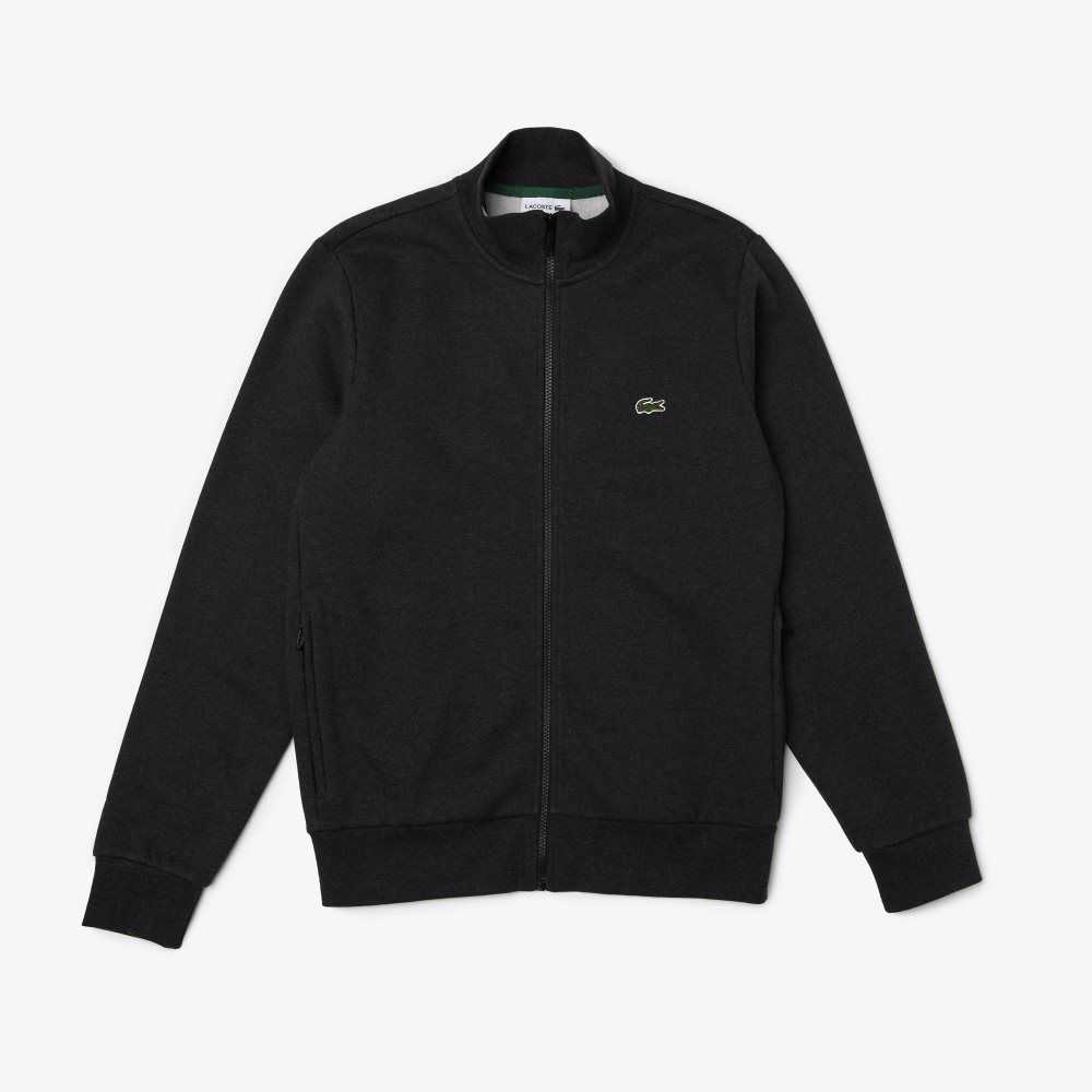 Lacoste Regular Fit Brushed Fleece Zippered Grå | 1240-JQHRI