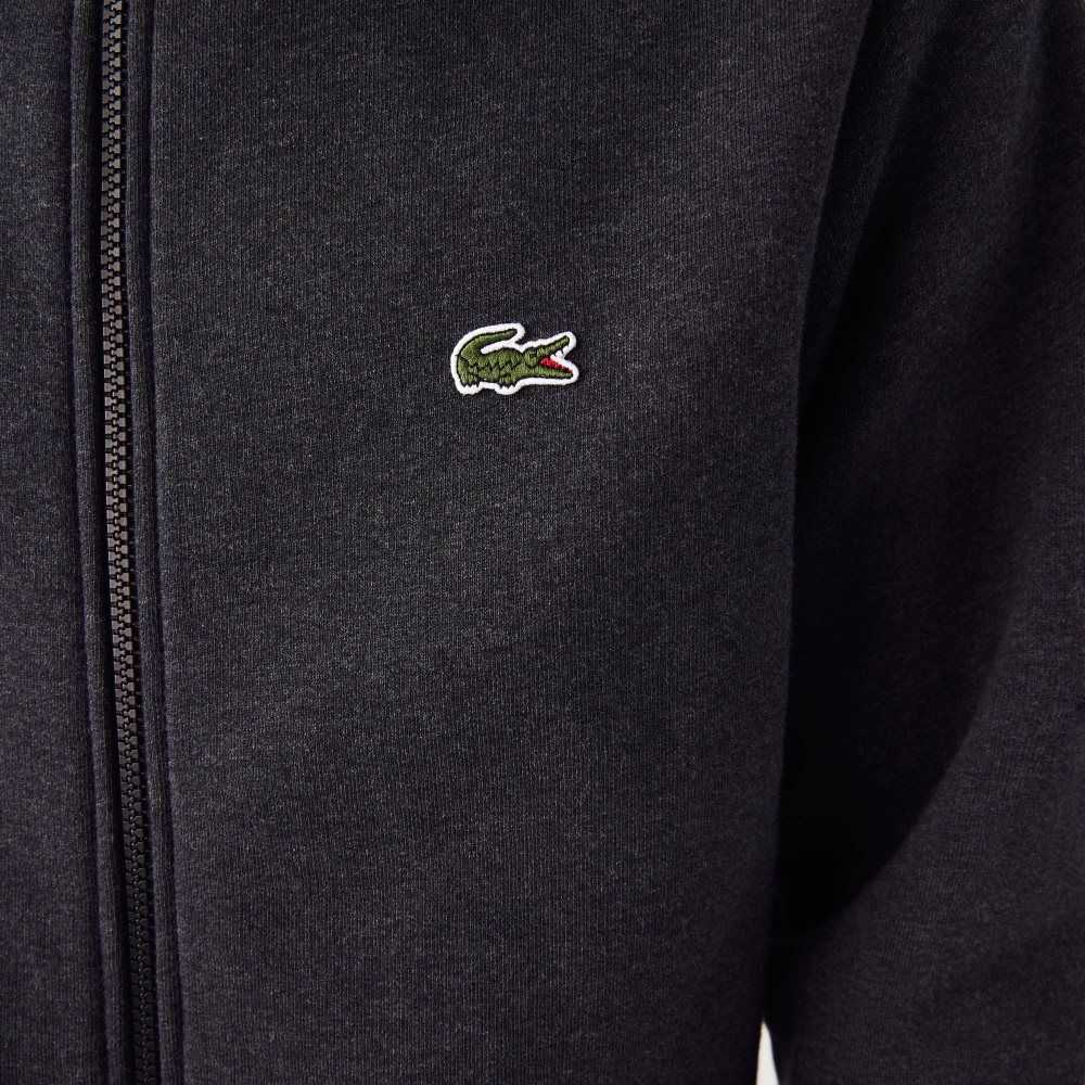 Lacoste Regular Fit Brushed Fleece Zippered Grå | 1240-JQHRI