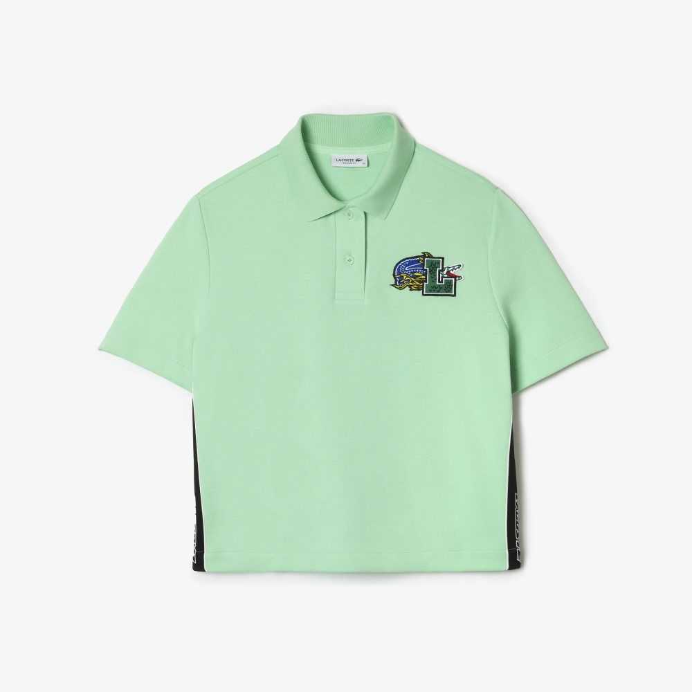 Lacoste Regular Fit Comic Badge Lyse Grønn | 7361-VOALP