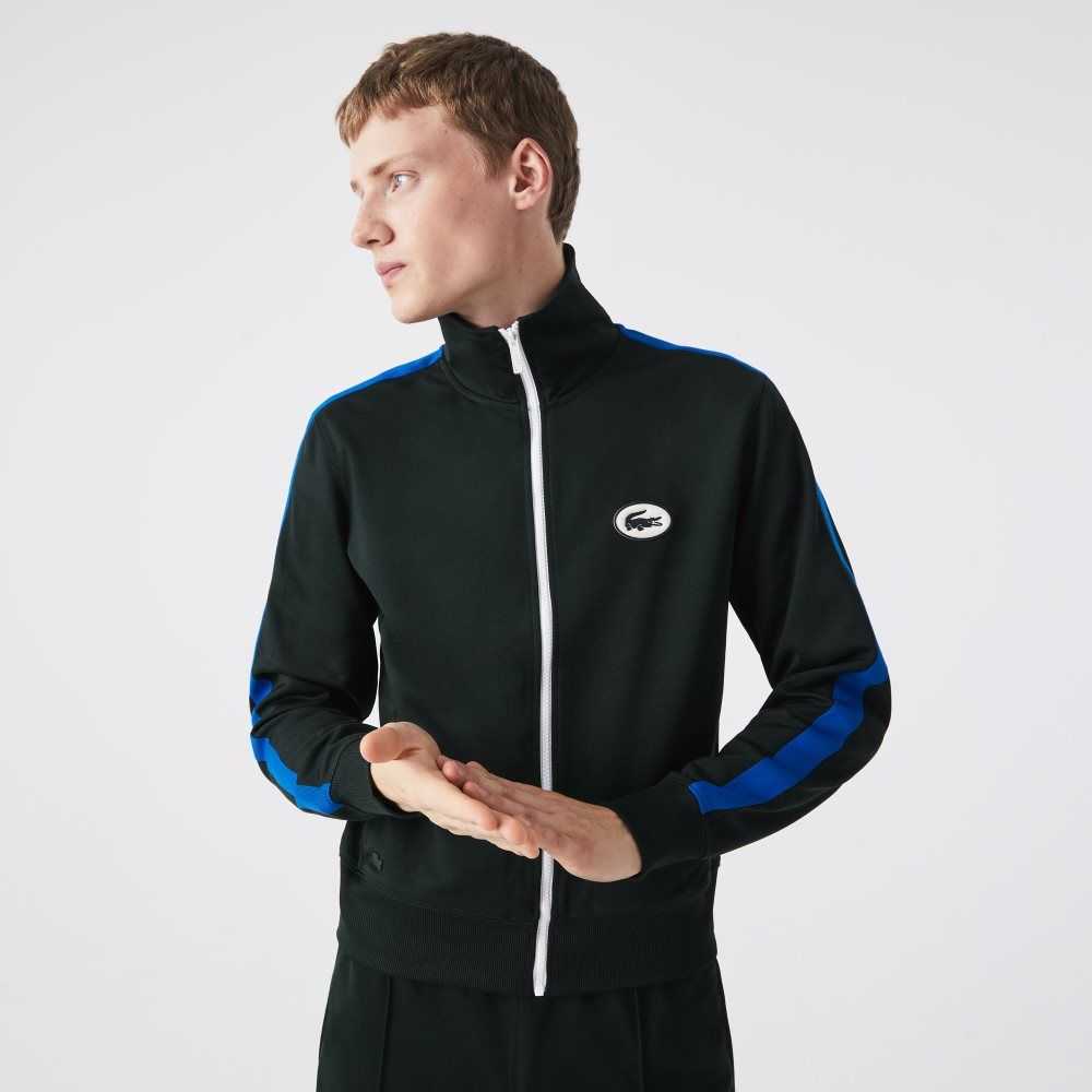 Lacoste Regular Fit High-Neck Pique Zip Grønn | 7384-MBNKW