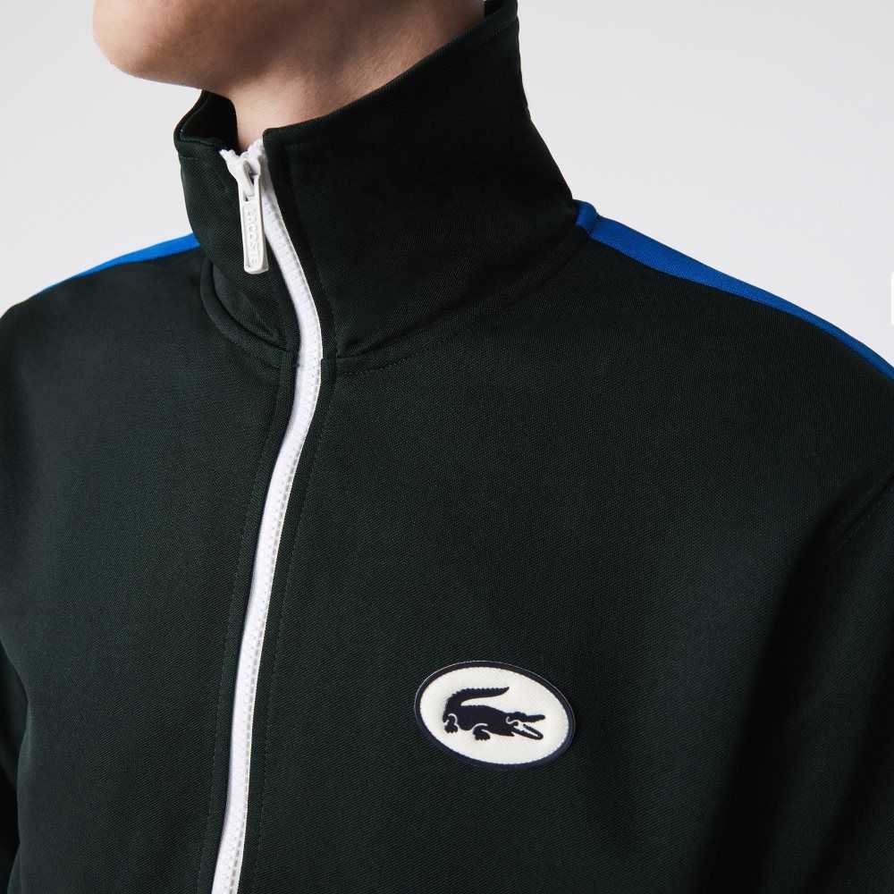 Lacoste Regular Fit High-Neck Pique Zip Grønn | 7384-MBNKW