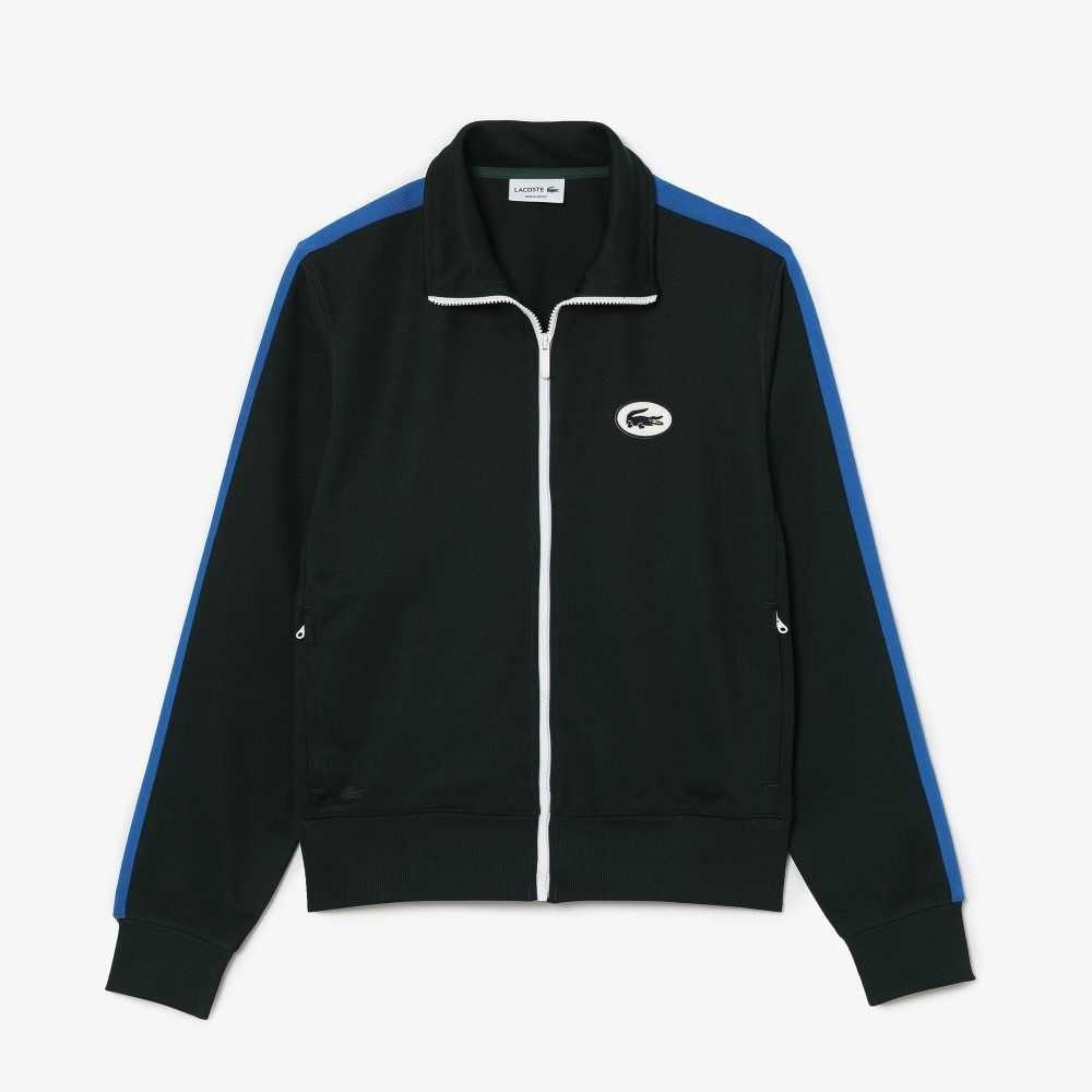 Lacoste Regular Fit High-Neck Pique Zip Grønn | 7384-MBNKW