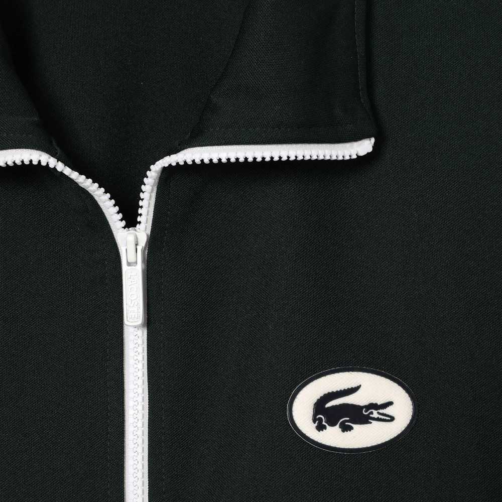 Lacoste Regular Fit High-Neck Pique Zip Grønn | 7384-MBNKW