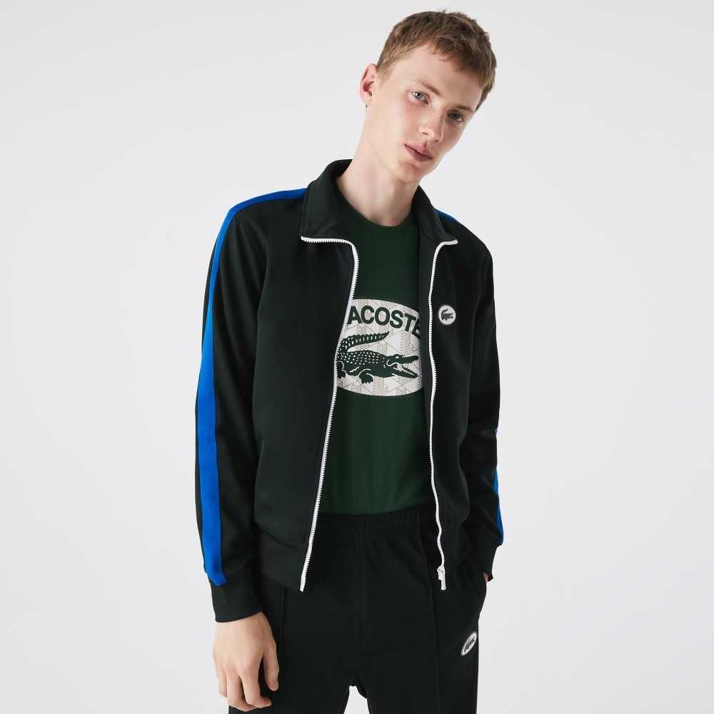 Lacoste Regular Fit High-Neck Pique Zip Grønn | 7384-MBNKW