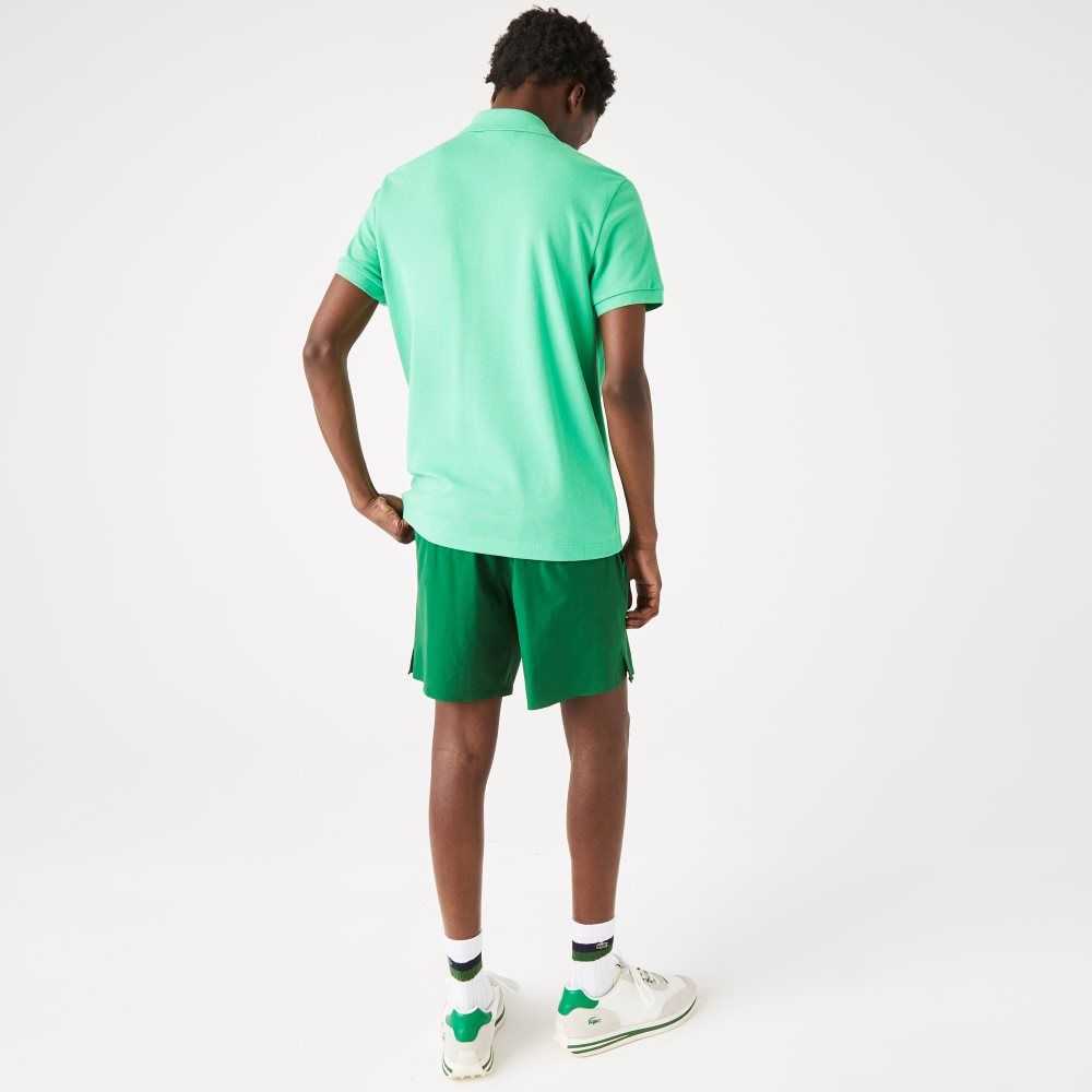 Lacoste Regular Fit Signature Bomull Pique Grønn | 6394-HXVCL