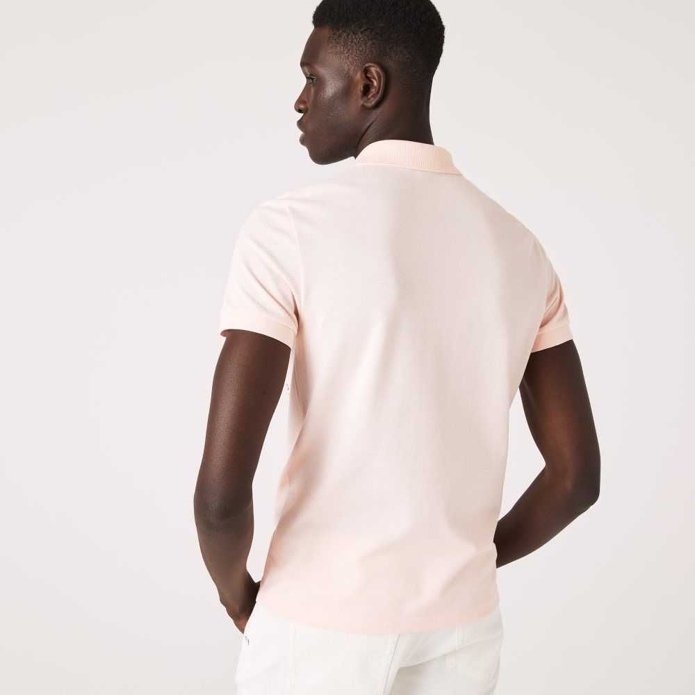 Lacoste Regular Fit Signature Bomull Pique Lyse Rosa | 6783-HPIRA