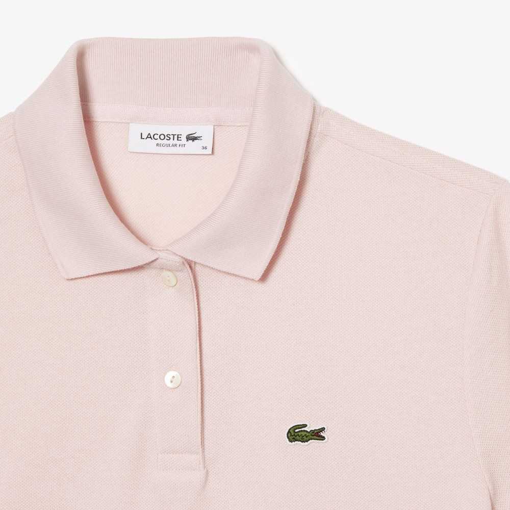 Lacoste Regular Fit Soft Bomull Petit Pique Lyse Rosa | 2748-VURAY