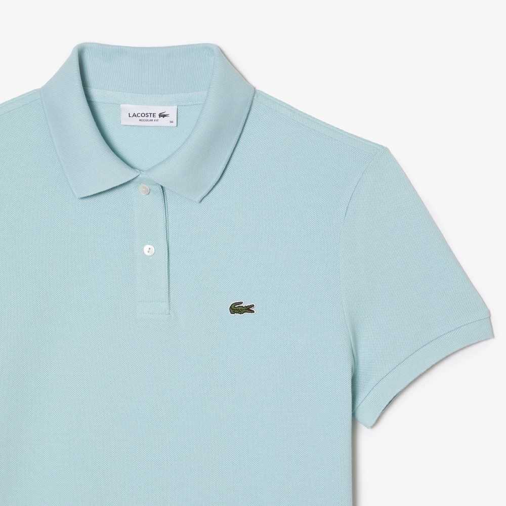 Lacoste Regular Fit Soft Bomull Petit Pique Mint | 8409-XAFUC