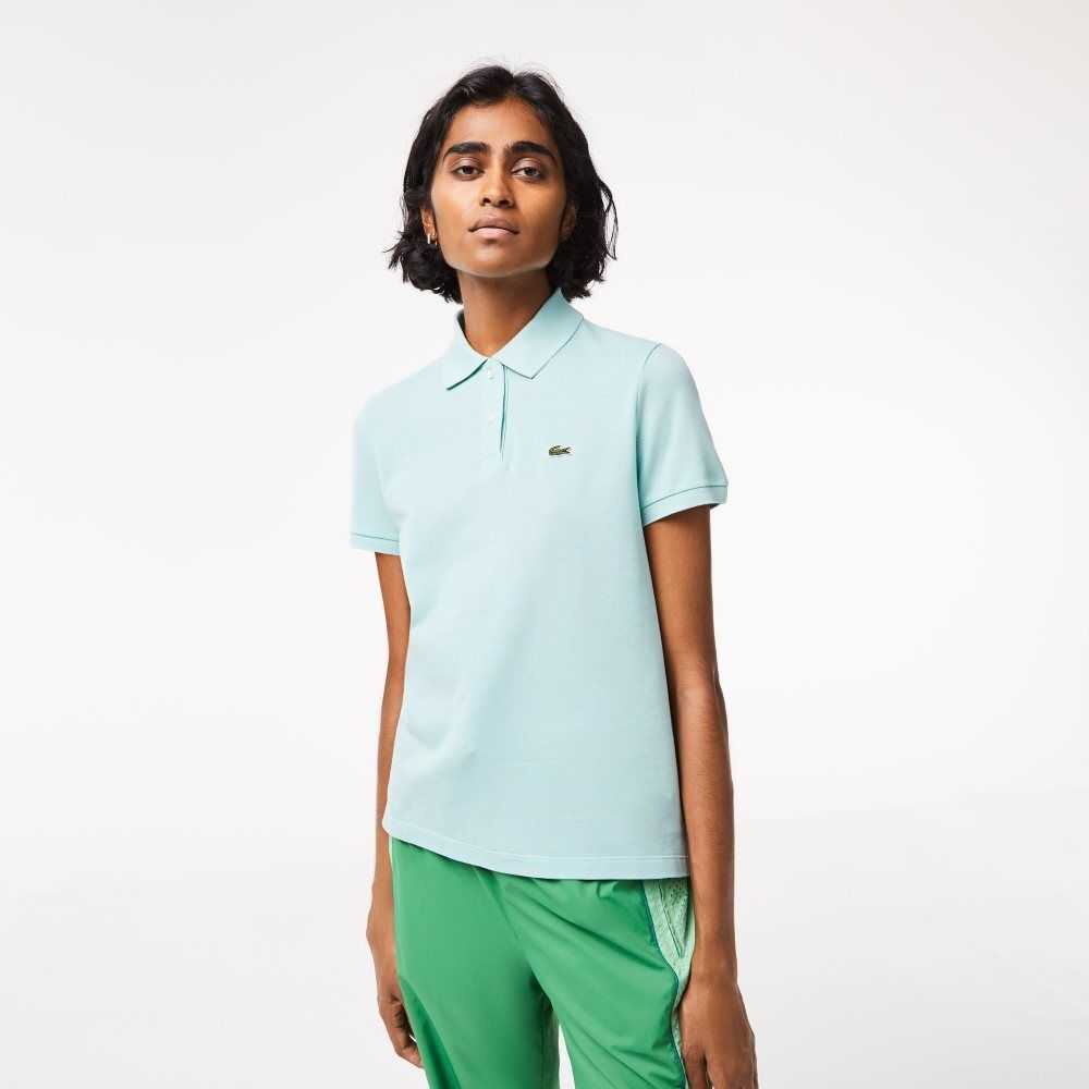 Lacoste Regular Fit Soft Bomull Petit Pique Mint | 8409-XAFUC