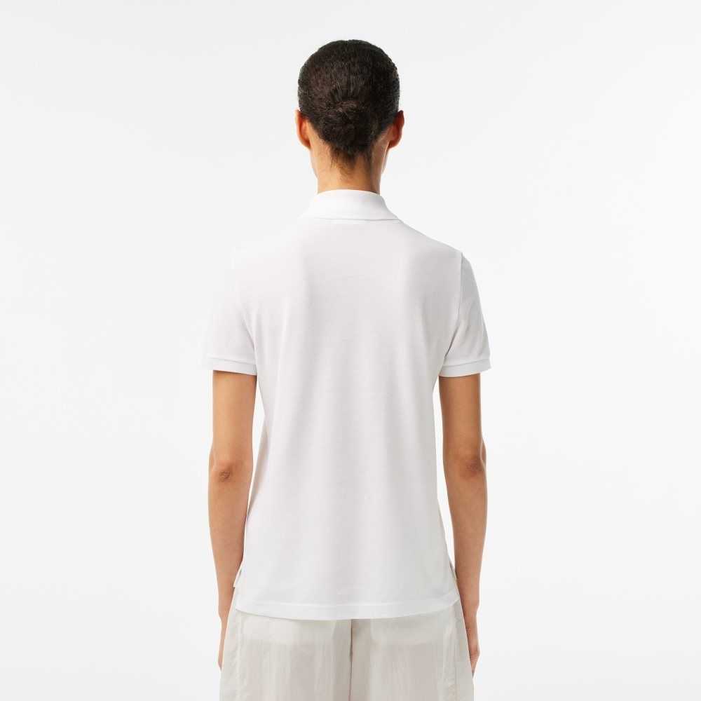 Lacoste Regular Fit Soft Bomull Petit Pique Hvite | 8934-KFVGM