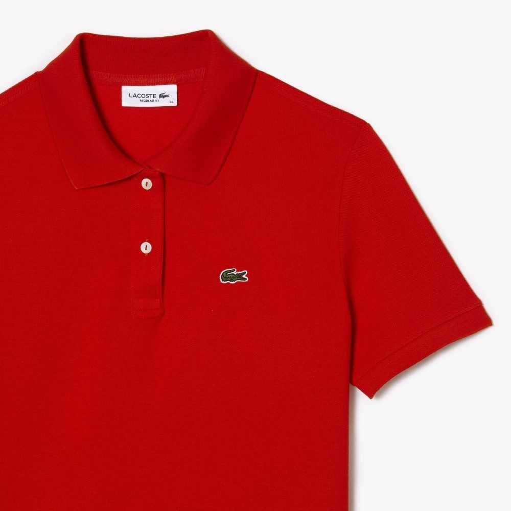 Lacoste Regular Fit Soft Bomull Petit Pique Rød | 9632-SICKZ