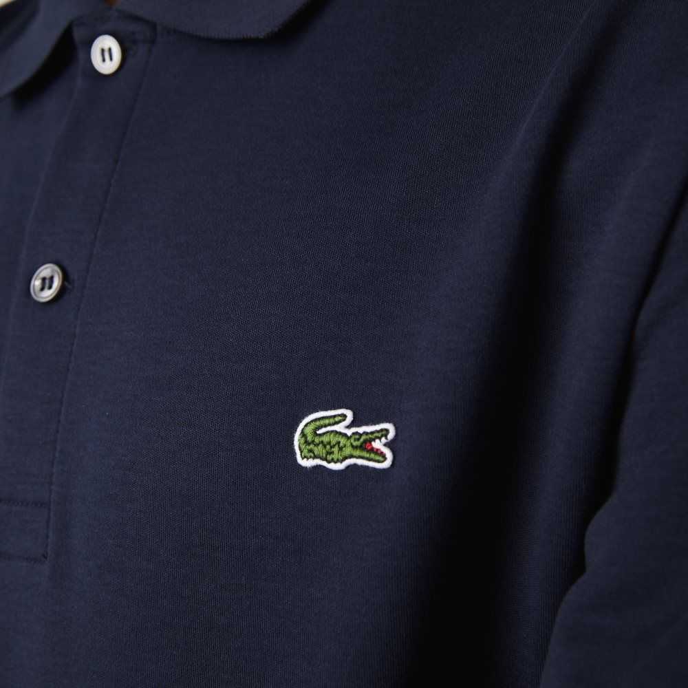 Lacoste Regular Fit Ultra Soft Bomull Jersey Marineblå Blå | 0156-GQLTM