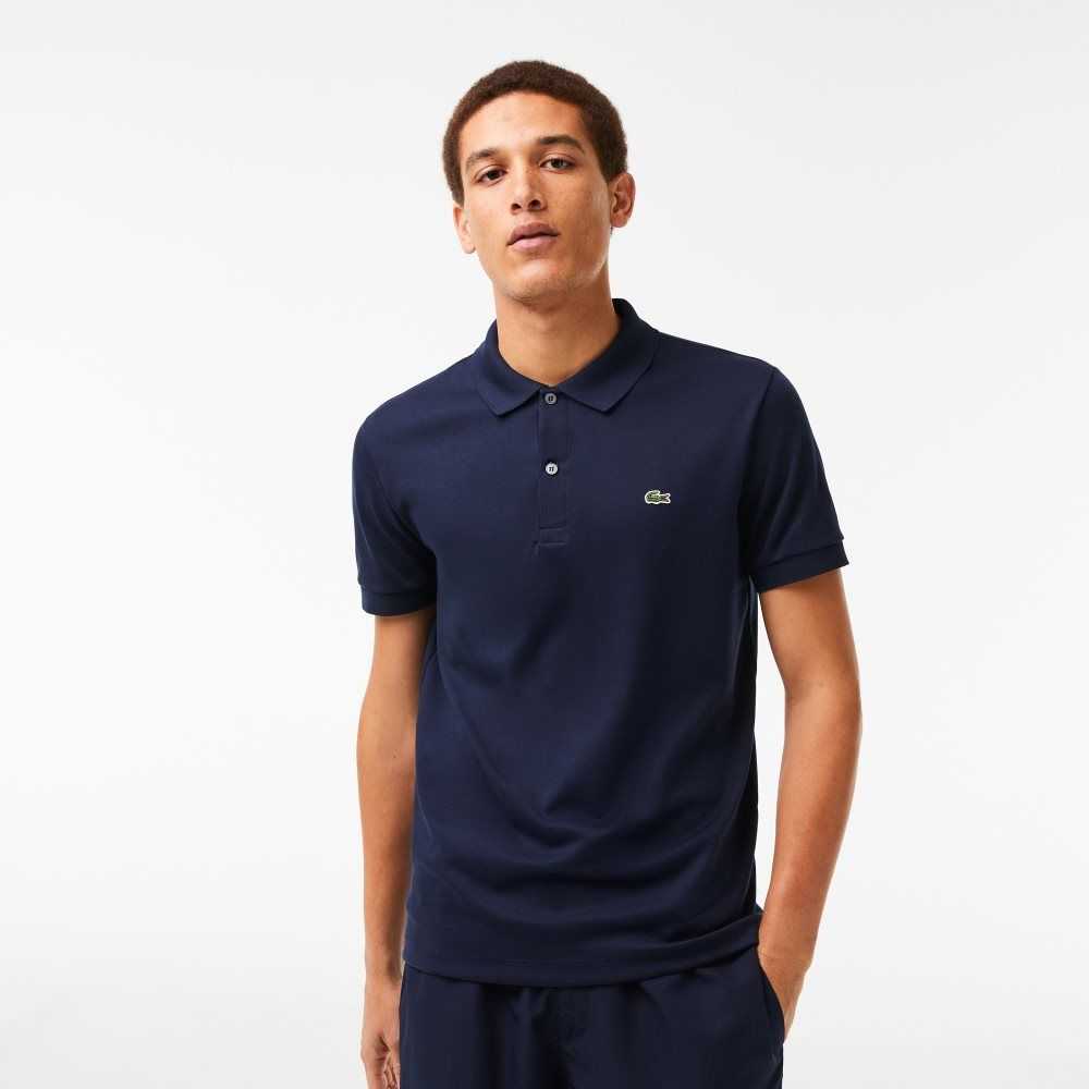 Lacoste Regular Fit Ultra Soft Bomull Jersey Marineblå Blå | 0156-GQLTM