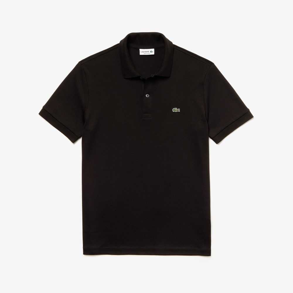 Lacoste Regular Fit Ultra Soft Bomull Jersey Svarte | 3794-NRMHW