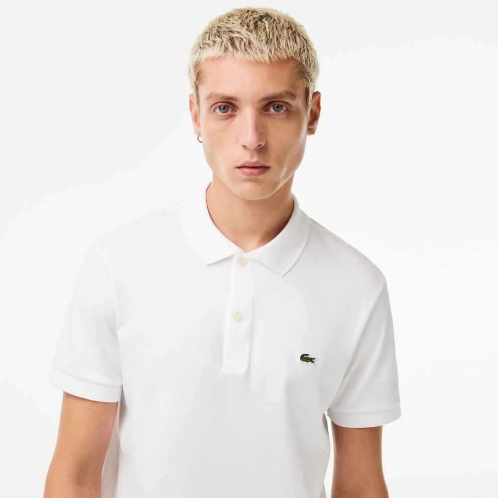 Lacoste Regular Fit Ultra Soft Bomull Jersey Hvite | 7098-WGHYT