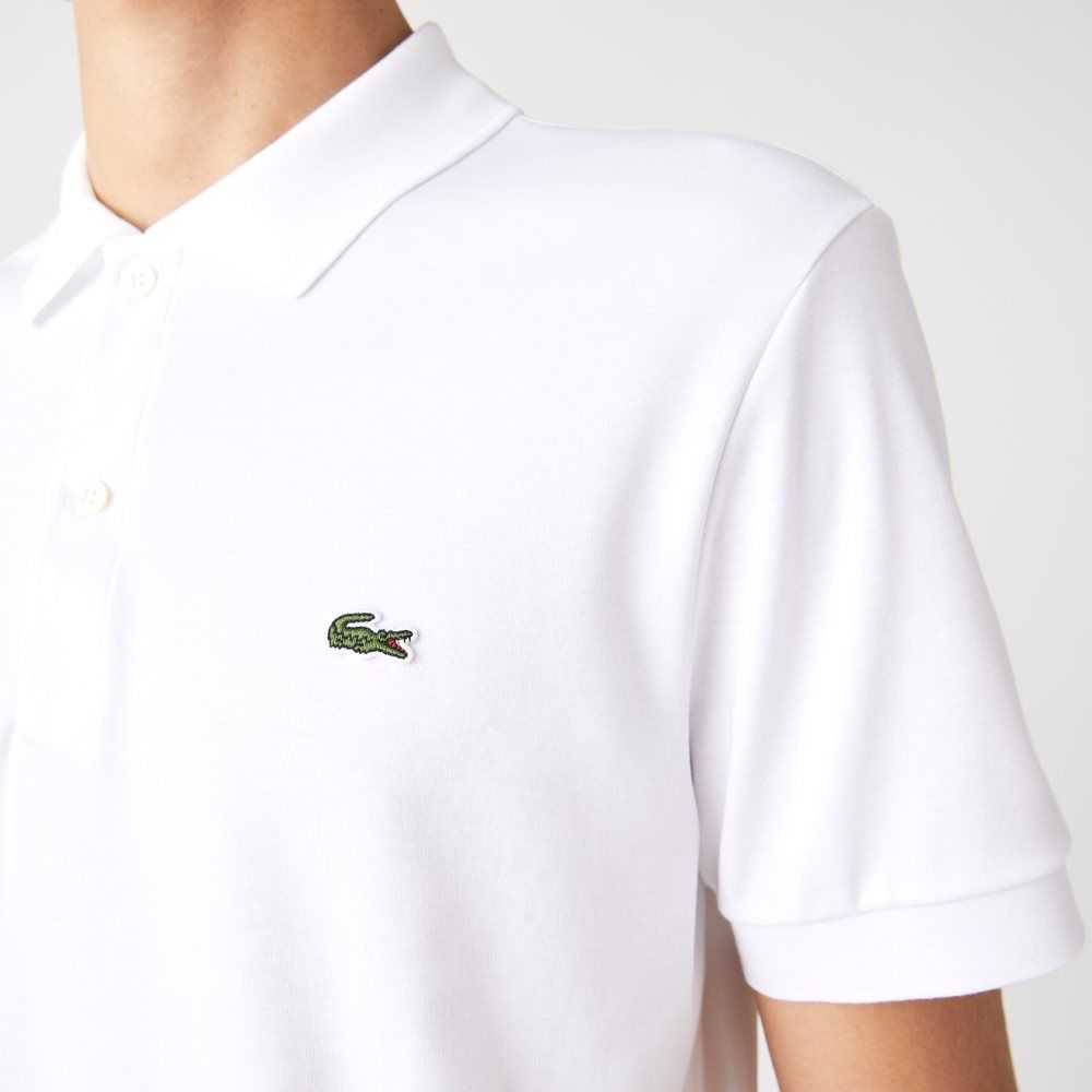 Lacoste Regular Fit Ultra Soft Bomull Jersey Hvite | 7098-WGHYT