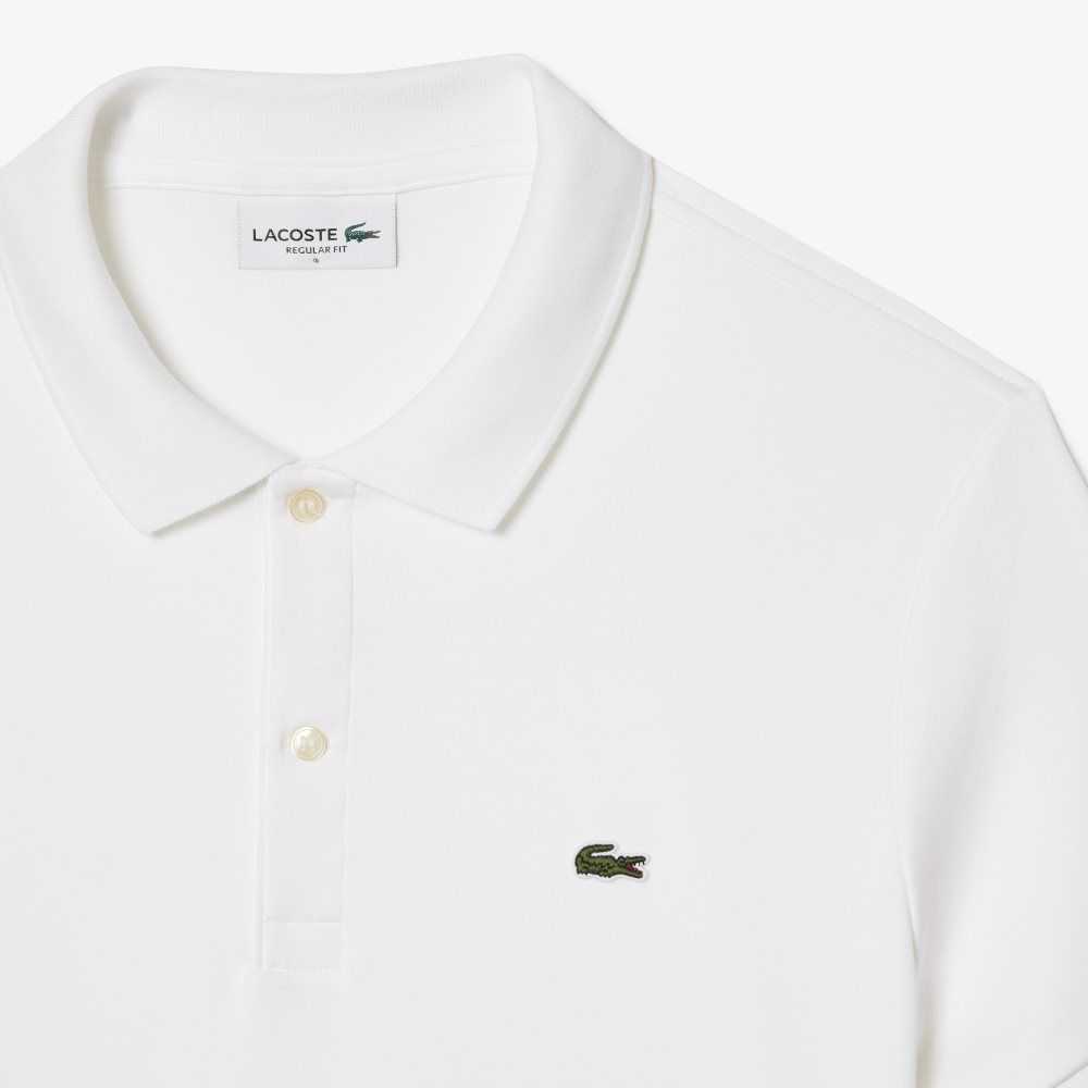 Lacoste Regular Fit Ultra Soft Bomull Jersey Hvite | 7098-WGHYT