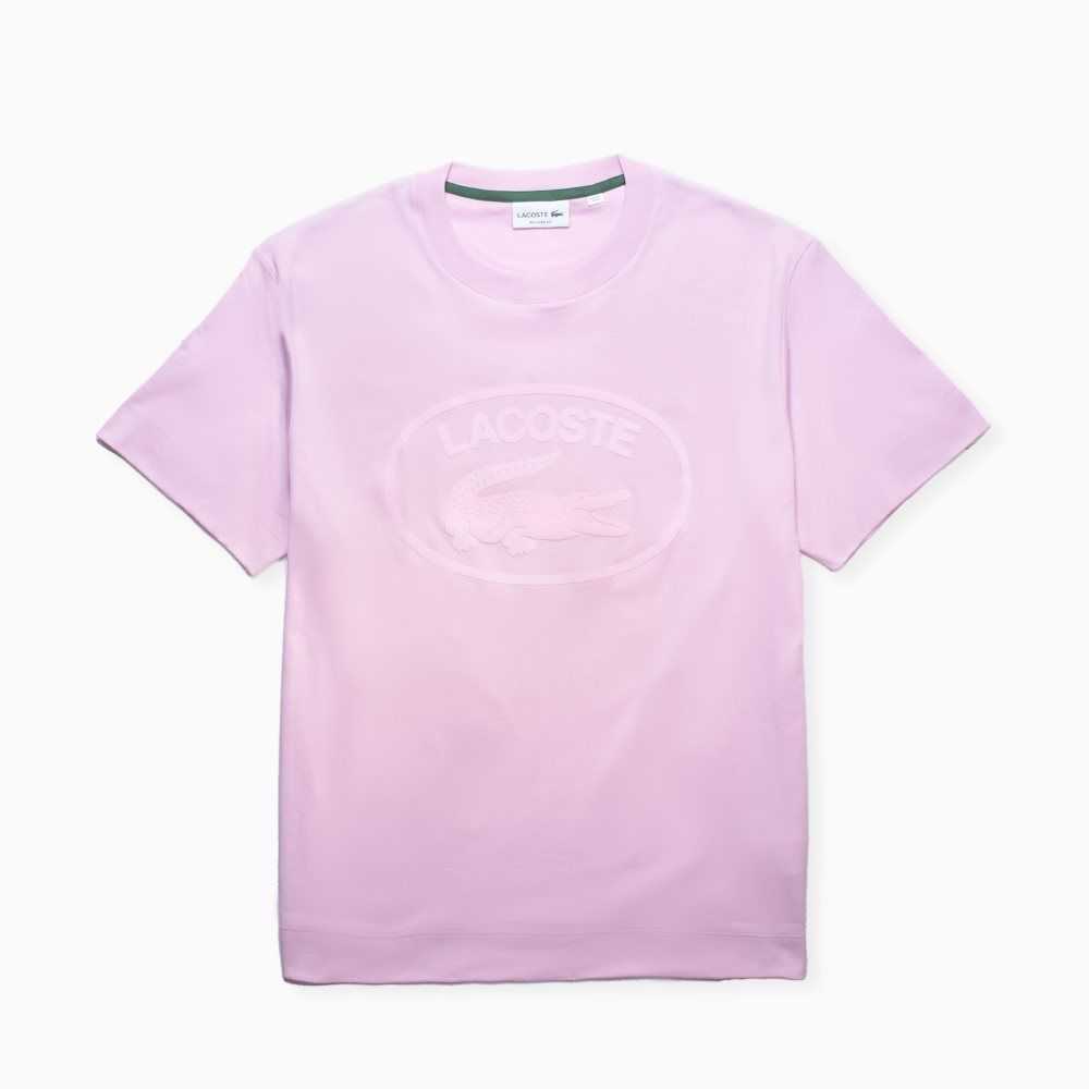 Lacoste Relaxed Fit Branded Bomull Rosa | 1095-QKYEX