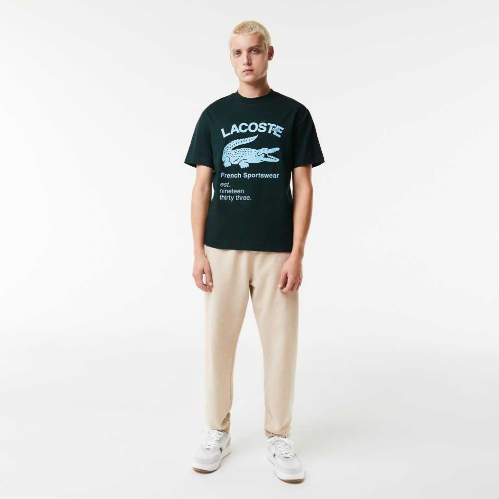 Lacoste Relaxed Fit Crocodile Grønn | 5274-BCQLI