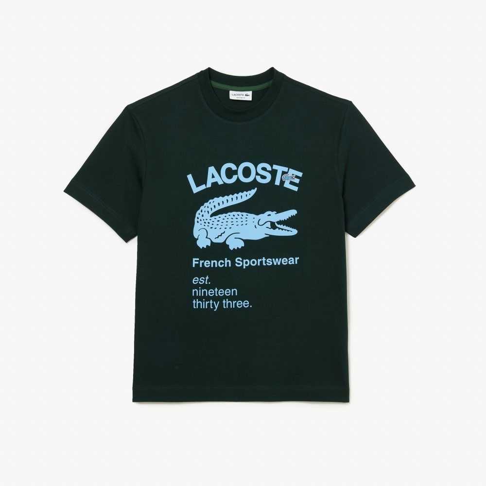 Lacoste Relaxed Fit Crocodile Grønn | 5274-BCQLI