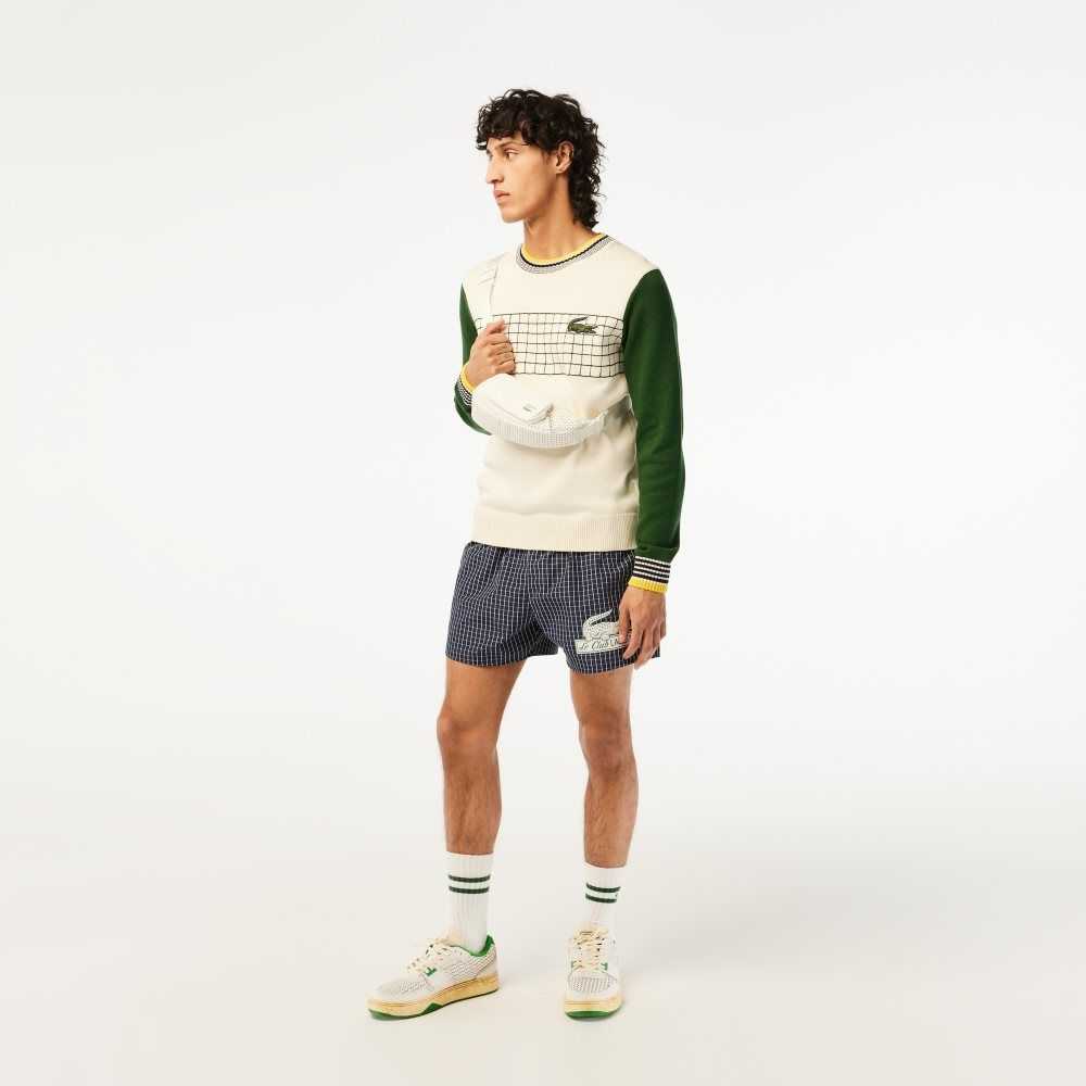 Lacoste Relaxed Fit Organic Bomull Hvite Grønn | 1207-GCRBM