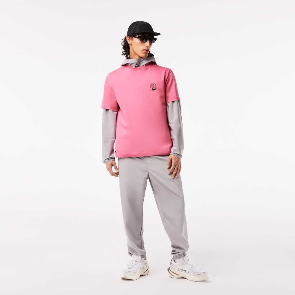 Lacoste Relaxed Fit Organic Bomull Jersey Rosa | 2086-XYPBW