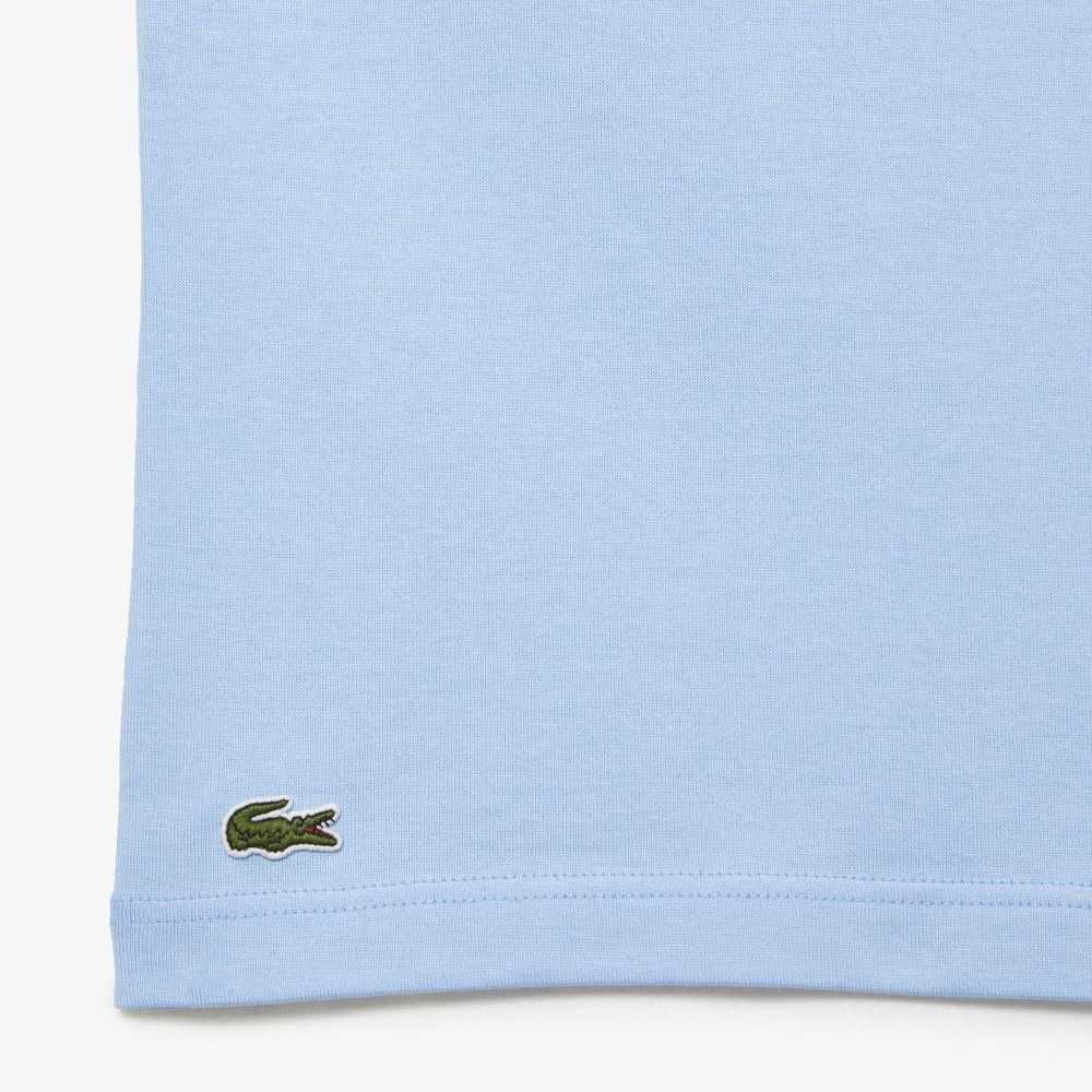 Lacoste Relaxed Fit Organic Bomull Jersey Blå | 5209-FWAML