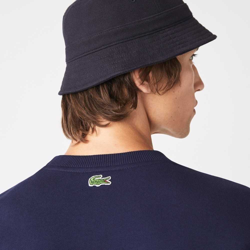 Lacoste Relaxed Fit Organic Bomull Marineblå Blå | 1895-POTLC