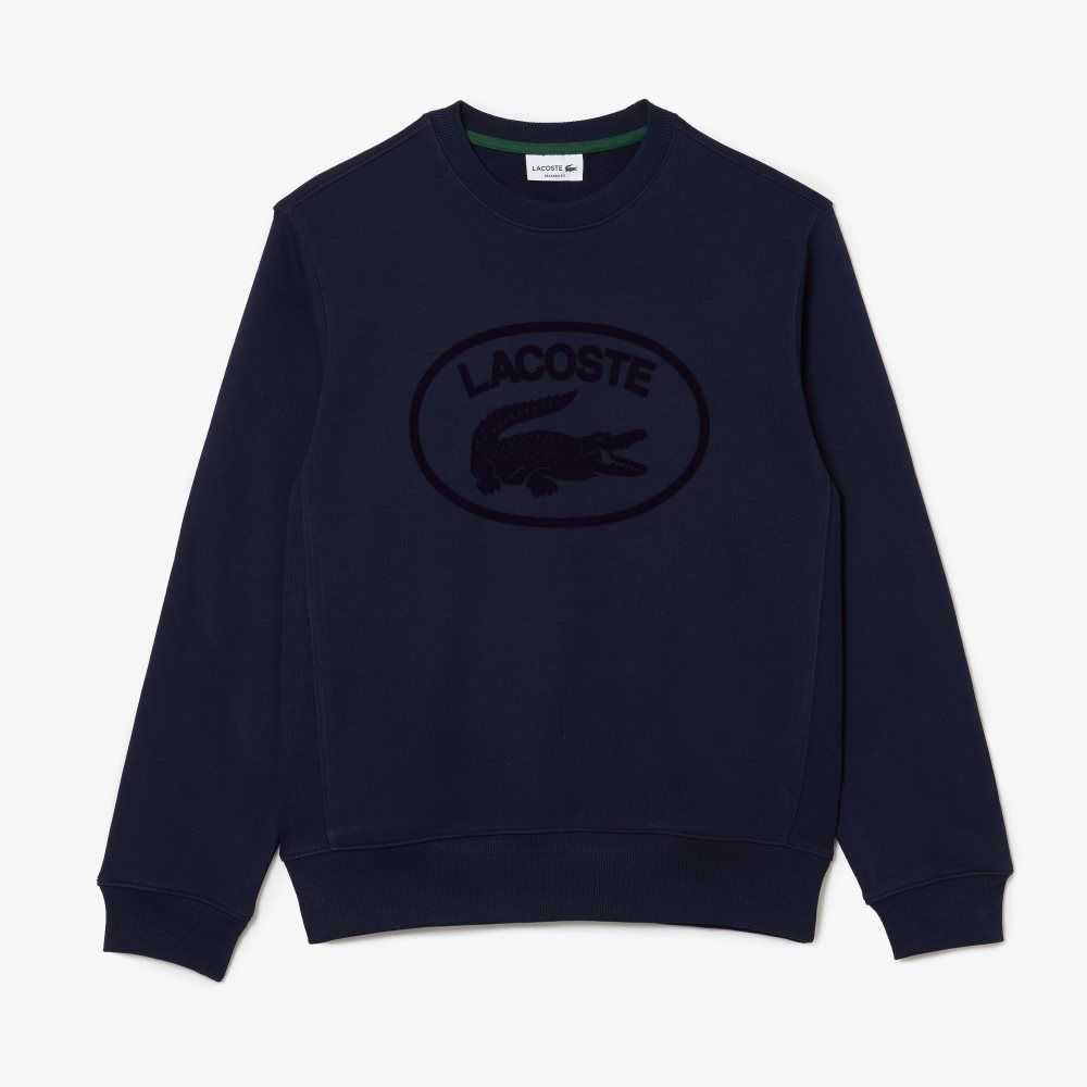 Lacoste Relaxed Fit Organic Bomull Marineblå Blå | 1895-POTLC